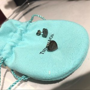 Tiffany Heart Tag Stud Earring
